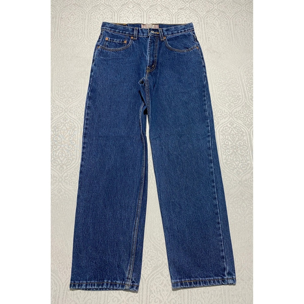 Levis 550 Student Relaxed Fit Tapered Leg Blue Jeans 29x28 Size 18 REG